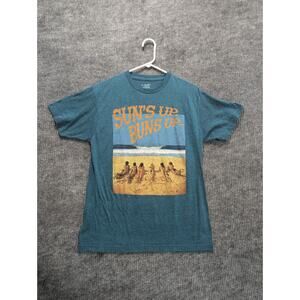 Lost Sun's Up Burs Up Short Sleeve Green Crew Neck Outdoor Casual T-Shirt Size M